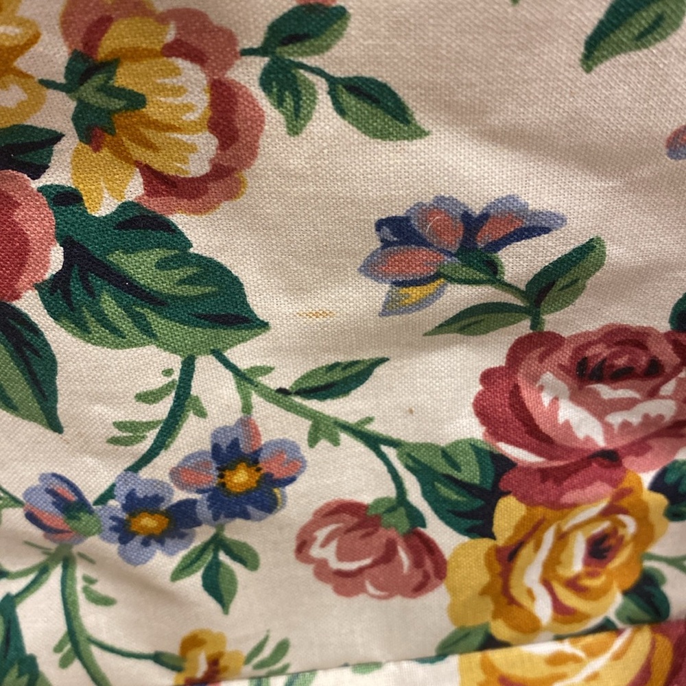 Longaberger Cake Basket with Garden Splendor Fabric Liner 1999 Handmade Basket - Picture 6 of 17
